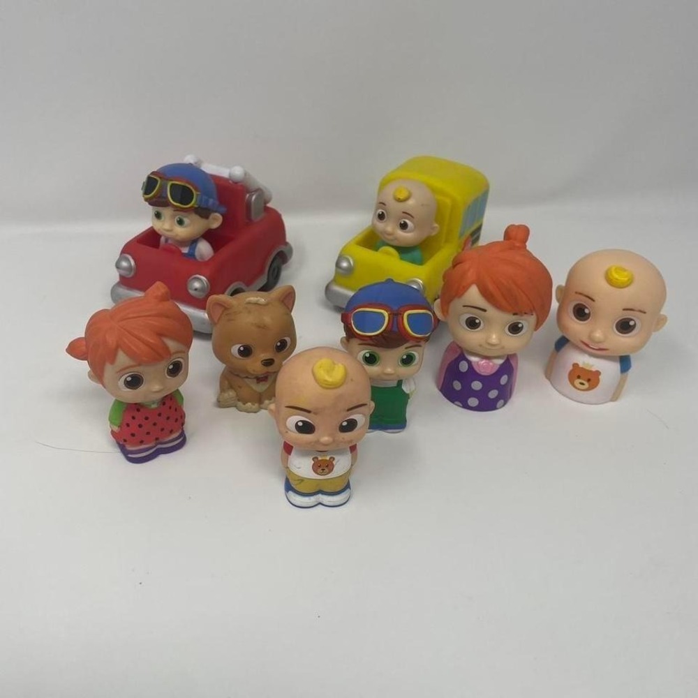 Cocomelon figures and cars toy bundle of 8
